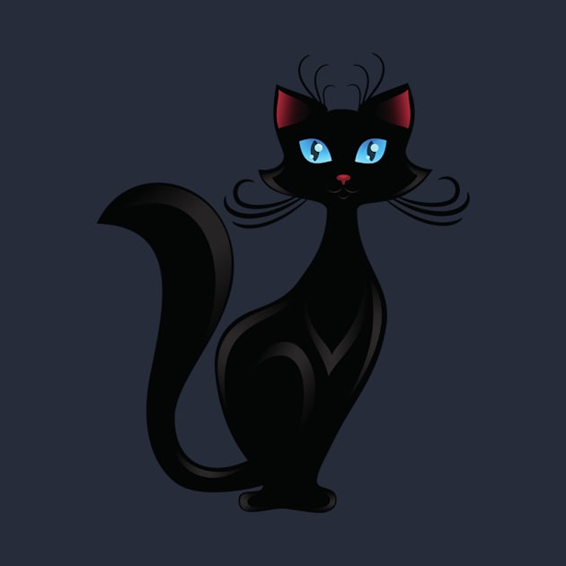 Cute Black Cat by Pestach