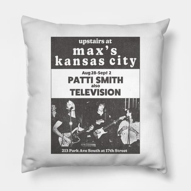 Upstairs at Max's Kansas City Pillow by FrozenCharlotte