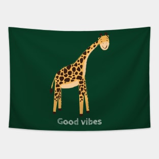 Cute Giraffe bringing good vibes Tapestry