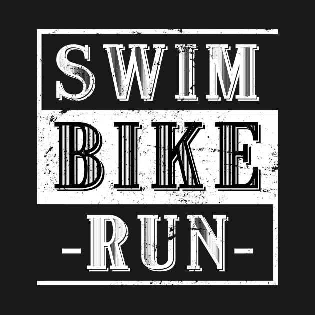 Swim Bike Run Retro Sport Triathlon Triathlete by shirtsyoulike