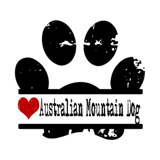 Australian Mountain Dog paw print T-Shirt