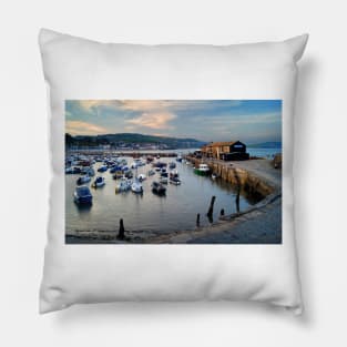 Lyme Regis Harbour Pillow