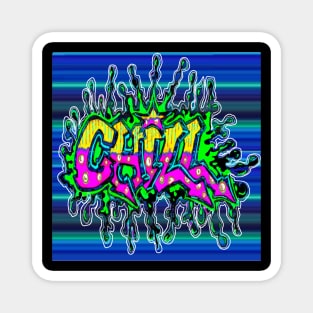 Spray Can Graffiti Urban Tag  Chill by LowEndGraphics Magnet