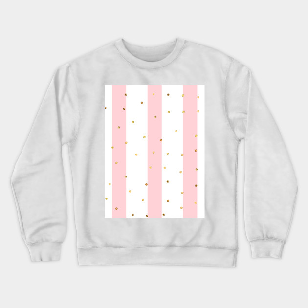 pink and white striped sweatshirt