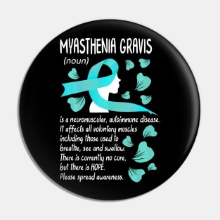 MG Awareness Myasthenia Gravis Neuromuscular Disease Family Pin