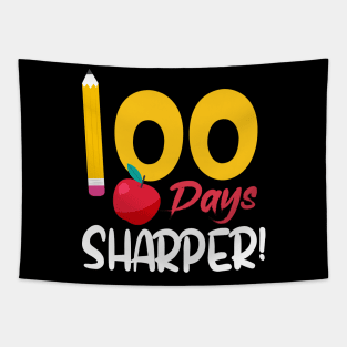 100 Days Sharper Funny School Boys Girls Kids Gift 100 Days Of School Tapestry