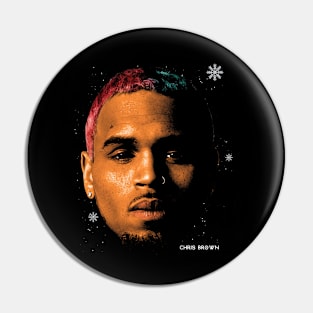 Chris Brown Xmas Big Face Pin