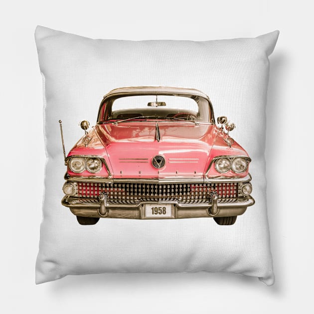 Classic Buick 1958 Century Car Pillow by mrdoomits