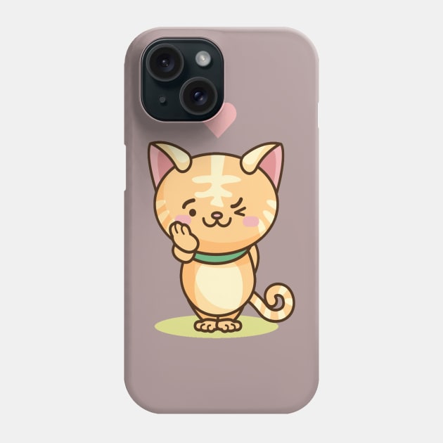 Cute cat love Phone Case by This is store