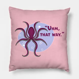 Octopus | That Way Text, Violet Pillow