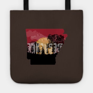 Arkansas Sunset with Lettering Tote