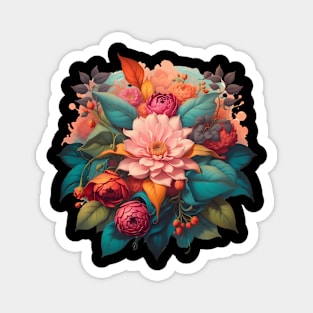 sublimation design with spring blooming flowers Magnet