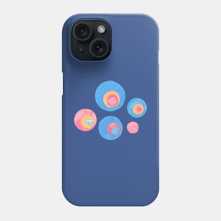 CONCENTRIC CIRCLES WATERCOLOR LAYERD CUTOUTS Phone Case