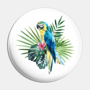 Tropical macaw Pin