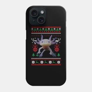 Axolotl Ugly Christmas Salamander Axolotl Lovers Gift Phone Case