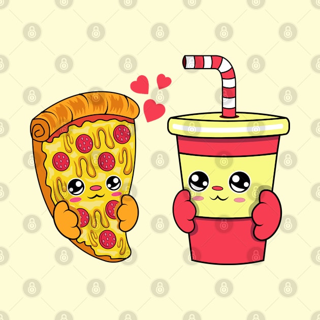 All i need is pizza and soda butter, Kawaii pizza and soda butter. by JS ARTE