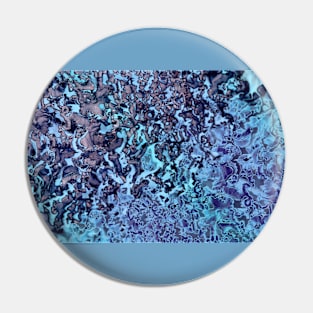 Blue Abstract Lichen Pin