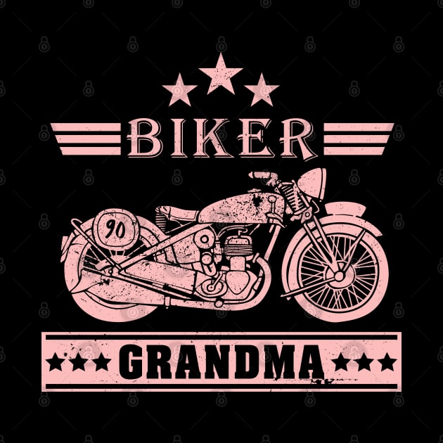 Biker Grandma Pink with Stars by EPDROCKS