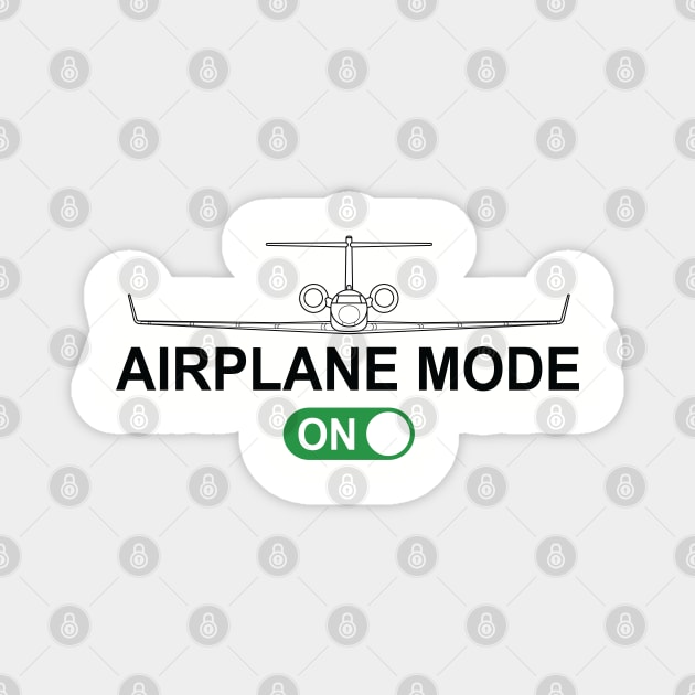 Airplane Mode On Corporate Jet Magnet by zehrdesigns