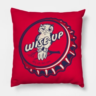 Vintage Wise Up Soda Bottlecap Pillow