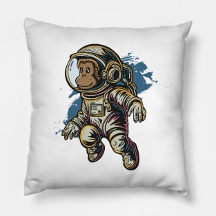 Cute Ape Monkey Astronaut Pillow