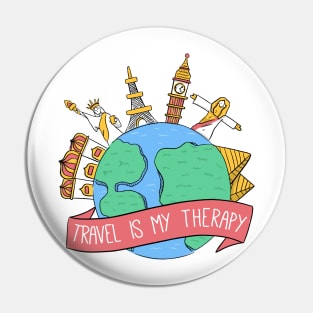 Travel is my therapy Pin