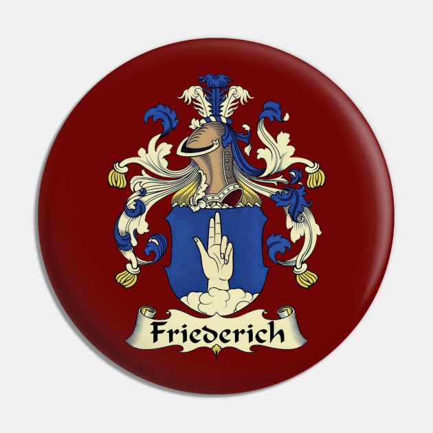 Friederich Family Crest Pin by D_AUGUST_ART_53