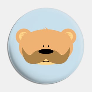 Teddy bear with mustache Pin