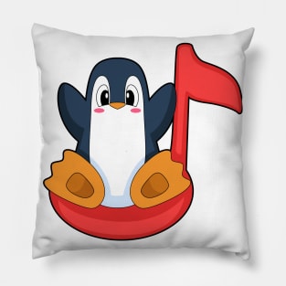 Penguin Muiscal note Music Pillow