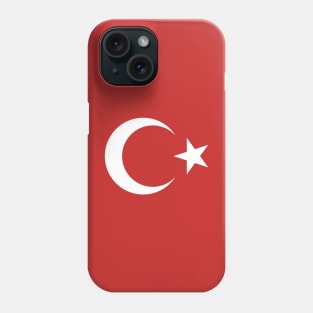 Turkey Flag - Crescent Moon and Star on Red Phone Case