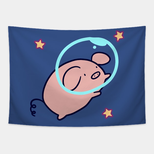 Space Pig Tapestry by saradaboru