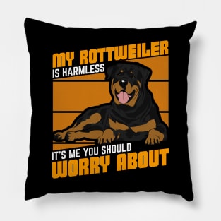 Funny Rottweiler Dog Lover Rottie Mom Dad Gift Pillow