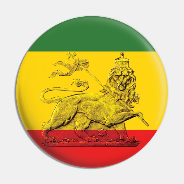 Lion of Judah Rasta Colours Pin by rastaseed