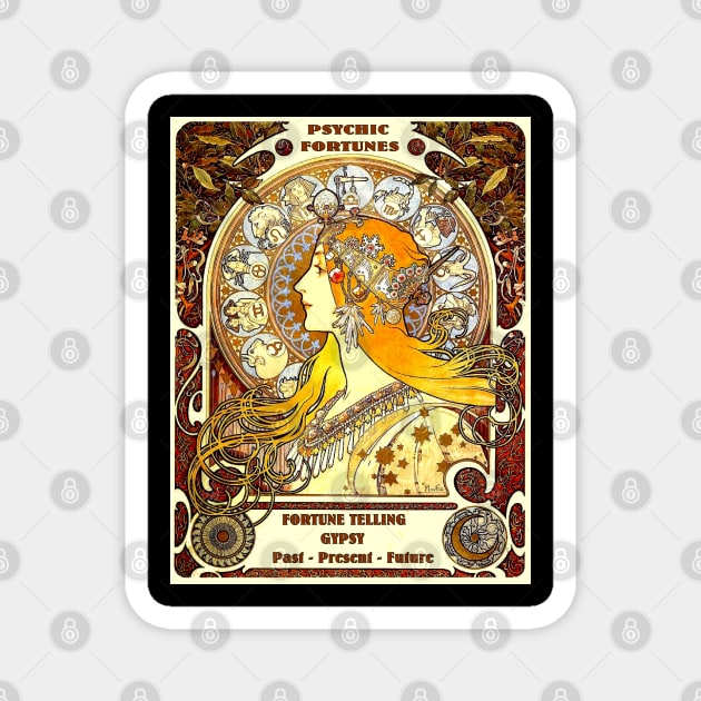 Psychic Fortunes Gypsy Astrological Reading Print Magnet by posterbobs