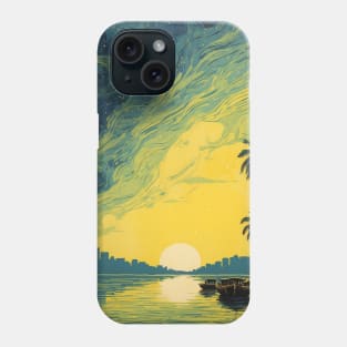 Manaus Amazonas Brazil Starry Night Vintage Tourism Travel Poster Phone Case