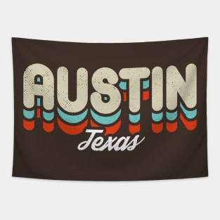 Retro Austin Texas Tapestry