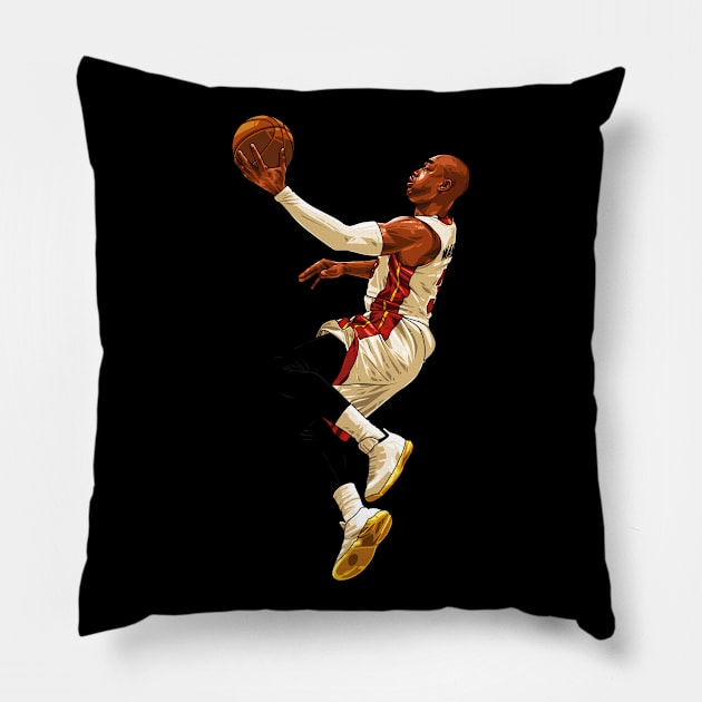 Dwayne Wade Pillow by lazartemarjun