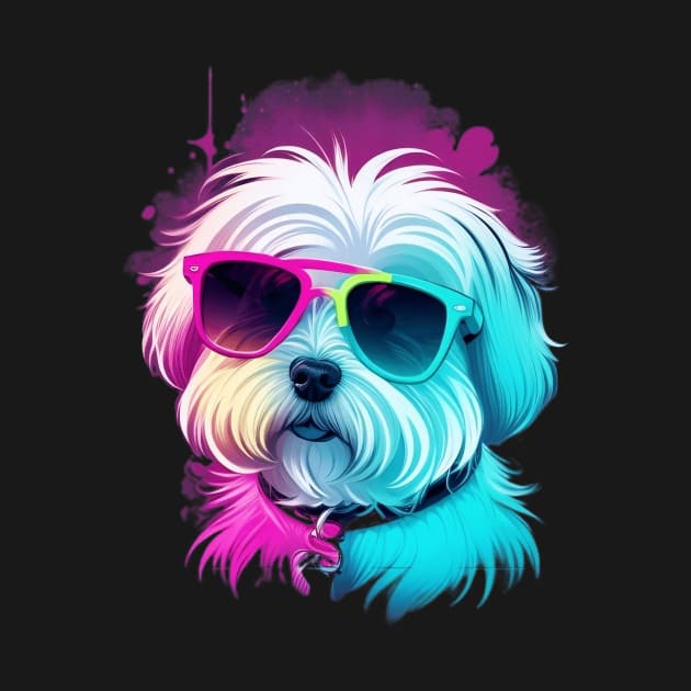 Cool Maltese Dog with Sunglasses by Relax and Carry On