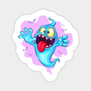 Cute Cartoon Ghost. Magnet