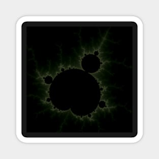 Fractal Light - Neon Green Mandelbrot Magnet