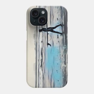 Blue abstract surf Phone Case