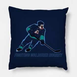 Fighting Walrus Hockey Alternate Pillow