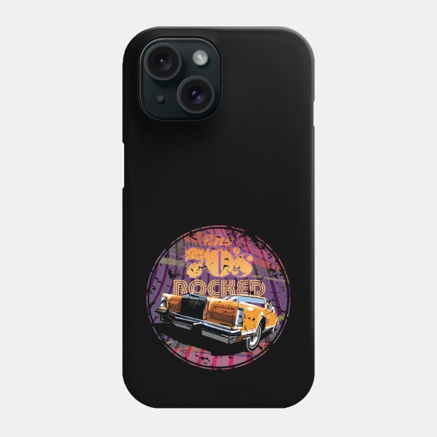 The 70s rocked lincoln continental Phone Case by candcretro