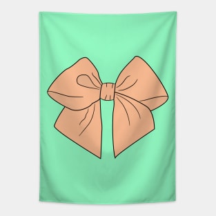 Peachy Keen Vector Bow Tapestry