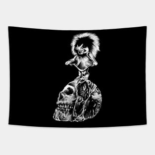 Norwegian Troll on a skull Tapestry