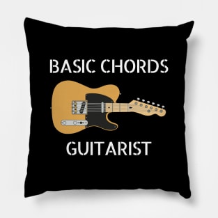 Basic Chords Guitarist Three Frets T-Style Guitar Maple Pillow