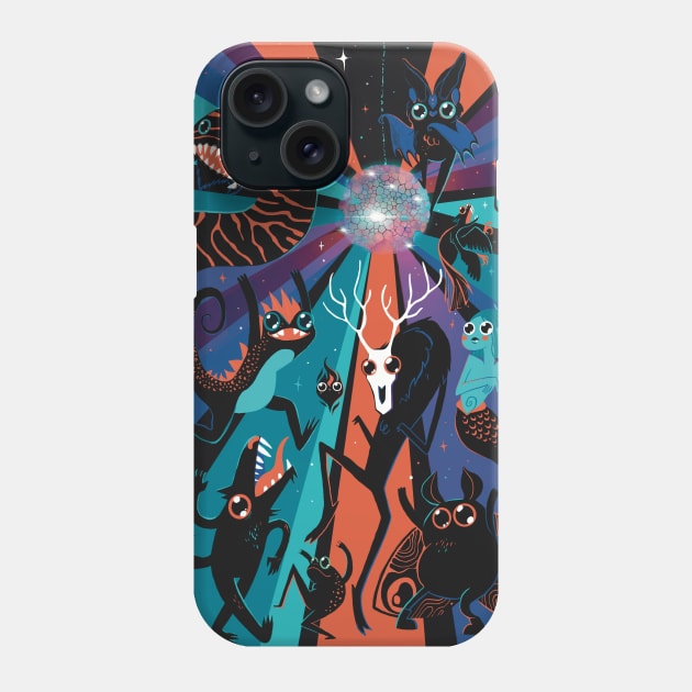 Cryptid Disco Phone Case by Sloosh