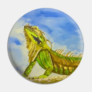 Key West Florida Iguana - WelshDesigns Pin