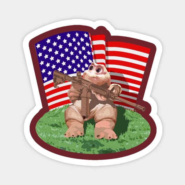 Baby Sinclair 'Murica Magnet by dogeandpepe