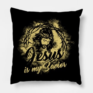 Bible art. Jesus is my Savior. Pillow